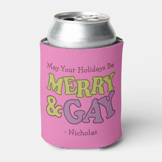 Merry & Gay custom name can cooler (Can Front)