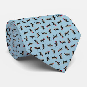 Merry Gentoos Christmas Tie (Light Blue)