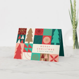 Merry Geometric Christmas - Modern Holiday Card