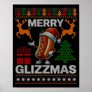 Merry Glizzmas -christmas Glizy Matching Family Ug Poster