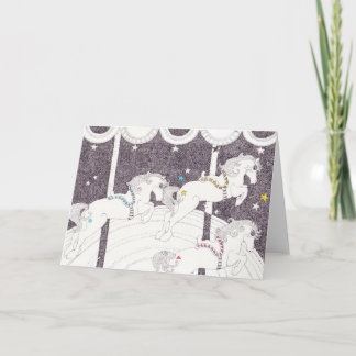 Merry Go Round and Round Holiday Card