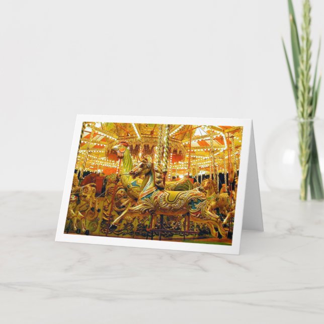 Merry-go-round / Carousel Holiday Card (Front)