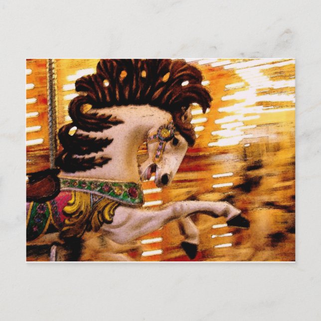 Merry Go round Horse Postcard (Front)