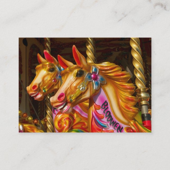 Merry-go-round Horses Business Card (Front)