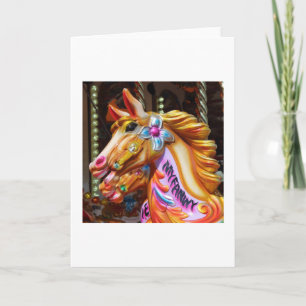 Merry-go-round Horses Holiday Card