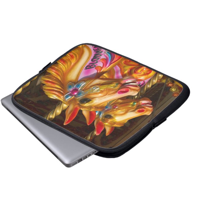 Merry-go-round Horses Laptop Sleeve (Front Bottom)