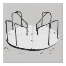 Merry Go Round Original Pencil Drawing Print