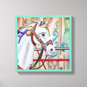 Merry-go-round Painted Horse Canvas 16 in a series Print