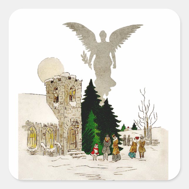 Merry Go Round Square Sticker (Front)