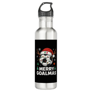 Merry Goalmas Italy - Funny Soccer Christmas 710 Ml Water Bottle