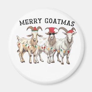 Merry Goatmas Animal Goat Lover Merry Christmas  Magnet