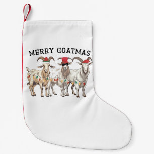 Merry Goatmas Animal Goat Lover Merry Christmas Small Christmas Stocking