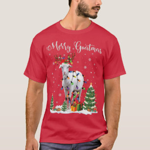 Merry Goatmas Goat Christmas Reindeer Santa Premiu T-Shirt
