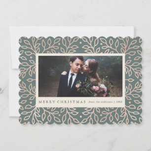 Merry Gold Holiday Photo Card