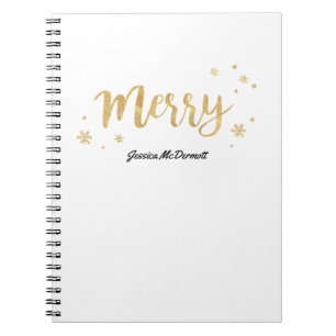 Merry (Gold) Spiral Notebook
