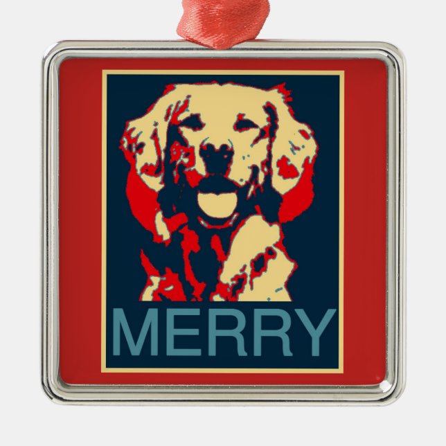 Merry Golden Silver Ornament (Front)