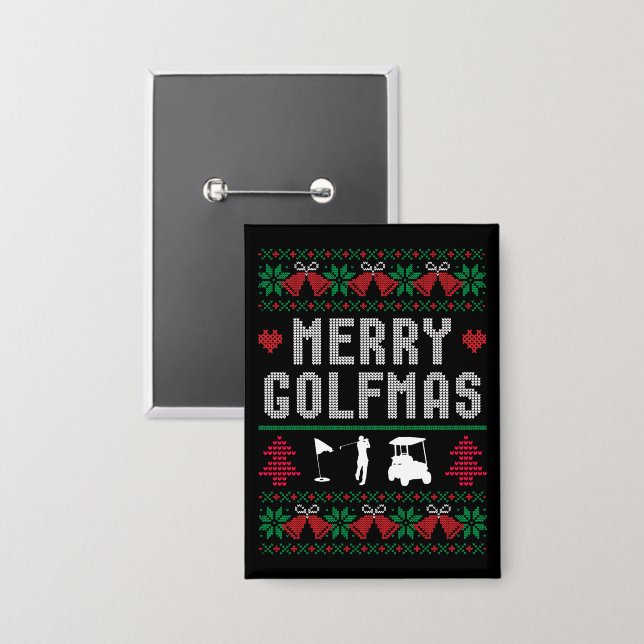 Merry Golfmas Golf Golfing Golfer Ugly Christmas  (Front/Back)