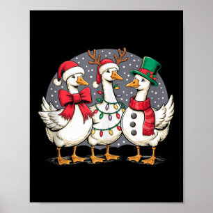 Merry Goose Funny Christmas Silly Humor Family Chr Poster