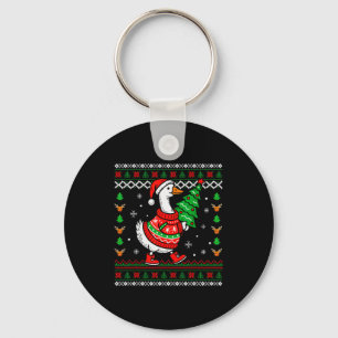 Merry Goosemas Christmas Funny Family Ugly Xmas Me Key Ring