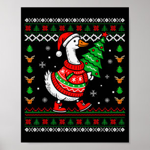 Merry Goosemas Christmas Funny Family Ugly Xmas Me Poster