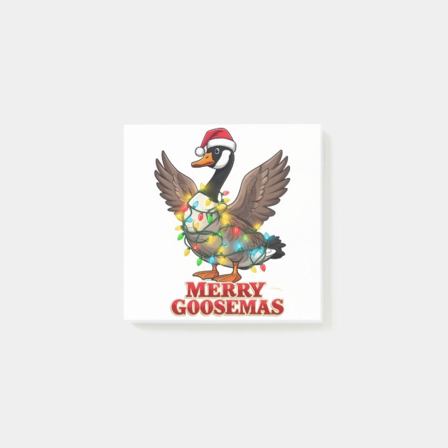 Merry Goosemas Funny Christmas Goose Xmas  Post-it Notes (Front)