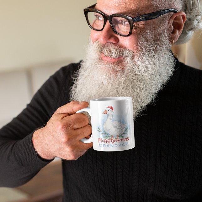 Merry Goosemas Personalized Mug (Celebrate the holiday with this cute, "Merry Goosemas" personalized mug! )