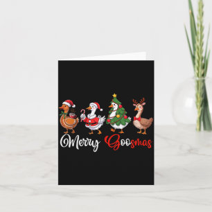 Merry Goosmas Silly Goose Christmas Funny Xmas Wom Card