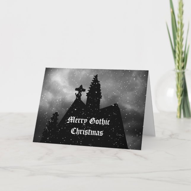 Merry Gothic Christmas card (Front)