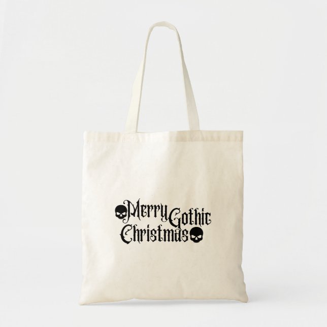 Merry Gothic Christmas Tote Bag (Front)