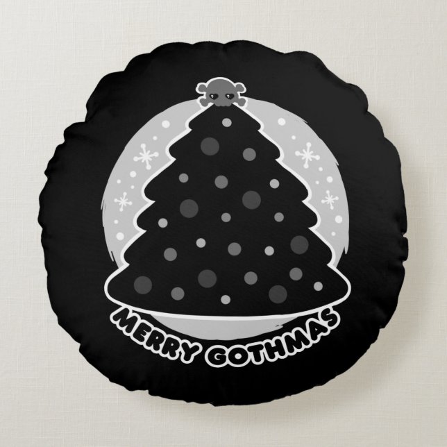 Merry Gothmas Round Cushion (Front)