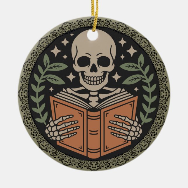 Merry Gothmas To My Favourite Book Lover Ceramic Tree Decoration (Front)