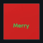 Merry Green Name on Red<br><div class="desc">Merry Green Name on Red Christmas</div>
