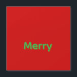 Merry Green Name on Red<br><div class="desc">Merry Green Name on Red Christmas</div>