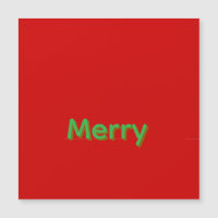 Merry Green Name on Red