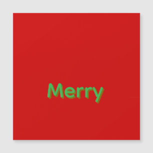 Merry Green Name on Red