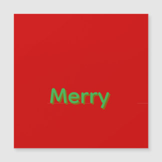 Merry Green Name on Red