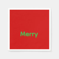 Merry Green Name on Red
