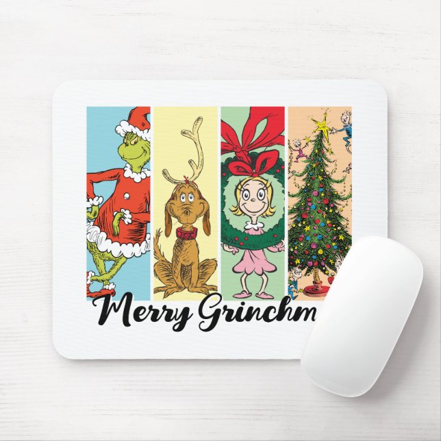 Merry Grinchmas Holiday Collage Mouse Pad (With Mouse)