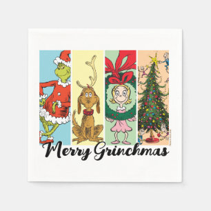 Merry Grinchmas Holiday Collage Napkin