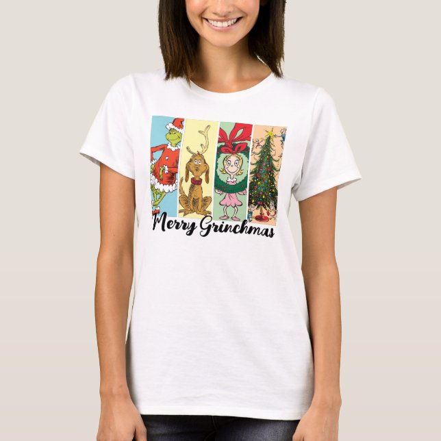 Merry Grinchmas Holiday Collage T-Shirt (Front)