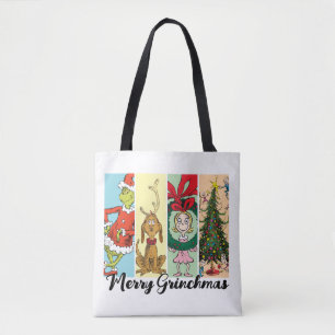 Merry Grinchmas Holiday Collage Tote Bag
