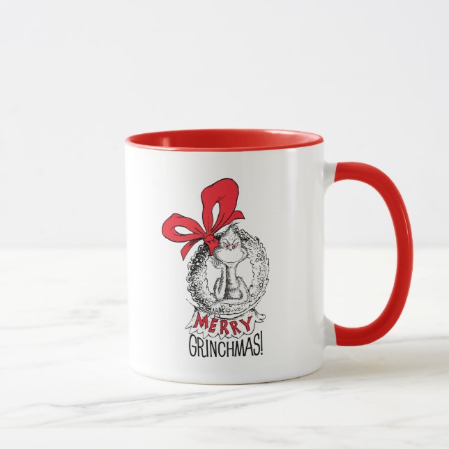 Merry Grinchmas Wreath Mug (Right)