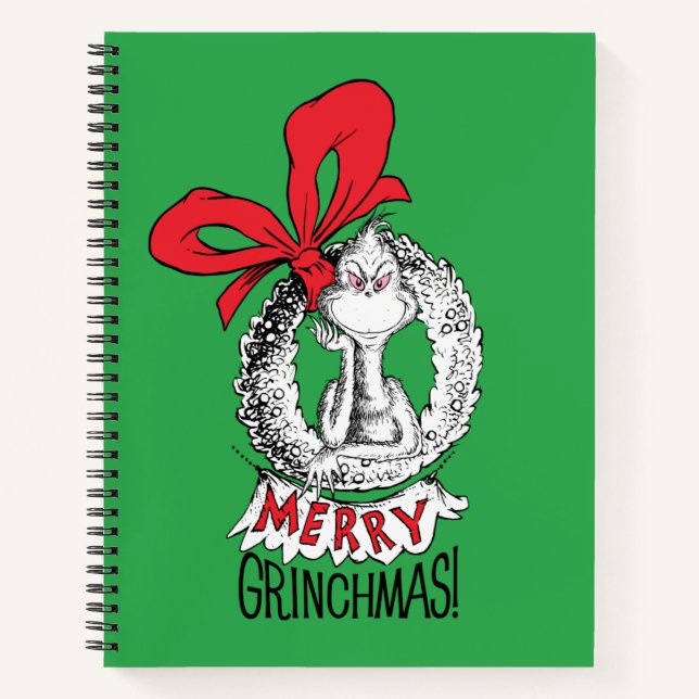 Merry Grinchmas Wreath Notebook (Front)
