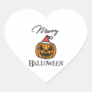 Merry Halloween, Halloween Christmas, Humour Hallo Heart Sticker
