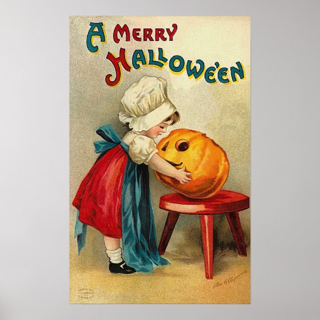 Merry Halloween Wishes Poster (Front)