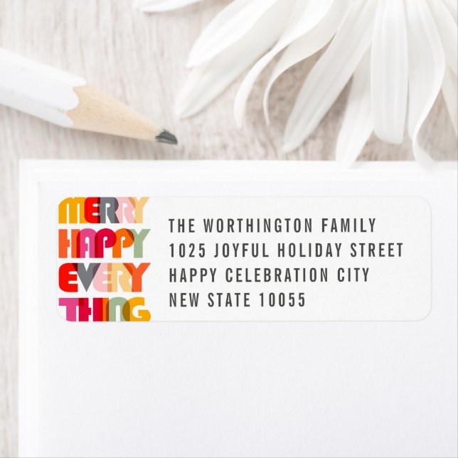 Merry Happy Everything Colorful Typography Holiday (Insitu)