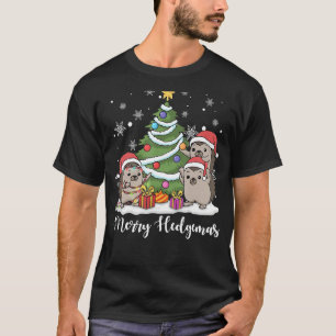Merry Hedgemas Three Santa Hedgehog Christmas Swe T-Shirt