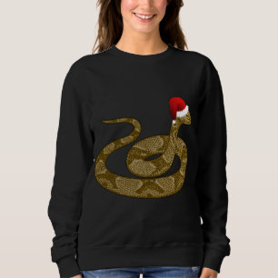 Merry Hissmas Christmas Santa Hat Copperhead Snake Sweatshirt
