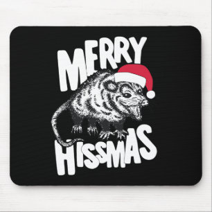 Merry Hissmas Funny Ugly Christmas Sweater Party  Mouse Pad
