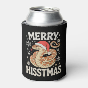 Merry Hisstmas Hognose Snake Christmas Xmas Hat Can Cooler